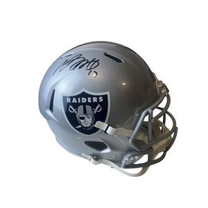 Davante Adams Autographed LV Raiders Full-Size Replica Helmet Fanatics Holo